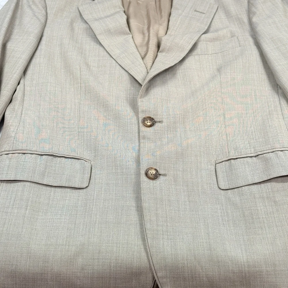Brooks Brothers 1818 Madison Saxxon Tan Wool Blazer USA Size‎ 39R Single Vent